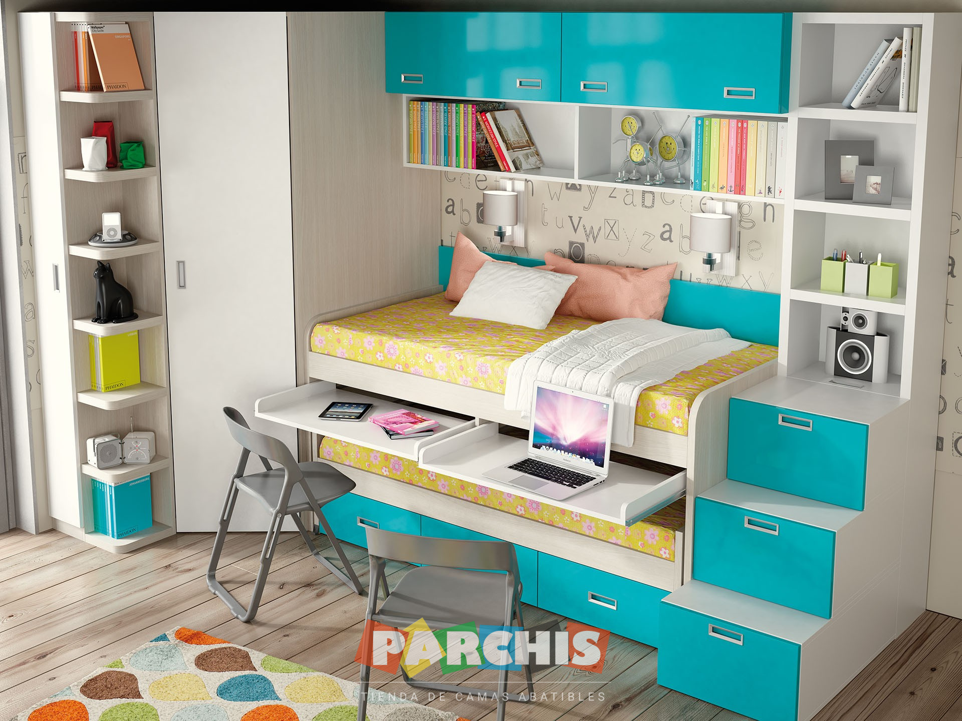dormitorio-juvenil-multifuncional-en-moncloa-con-cama-plegable-y-zona-de-estudio